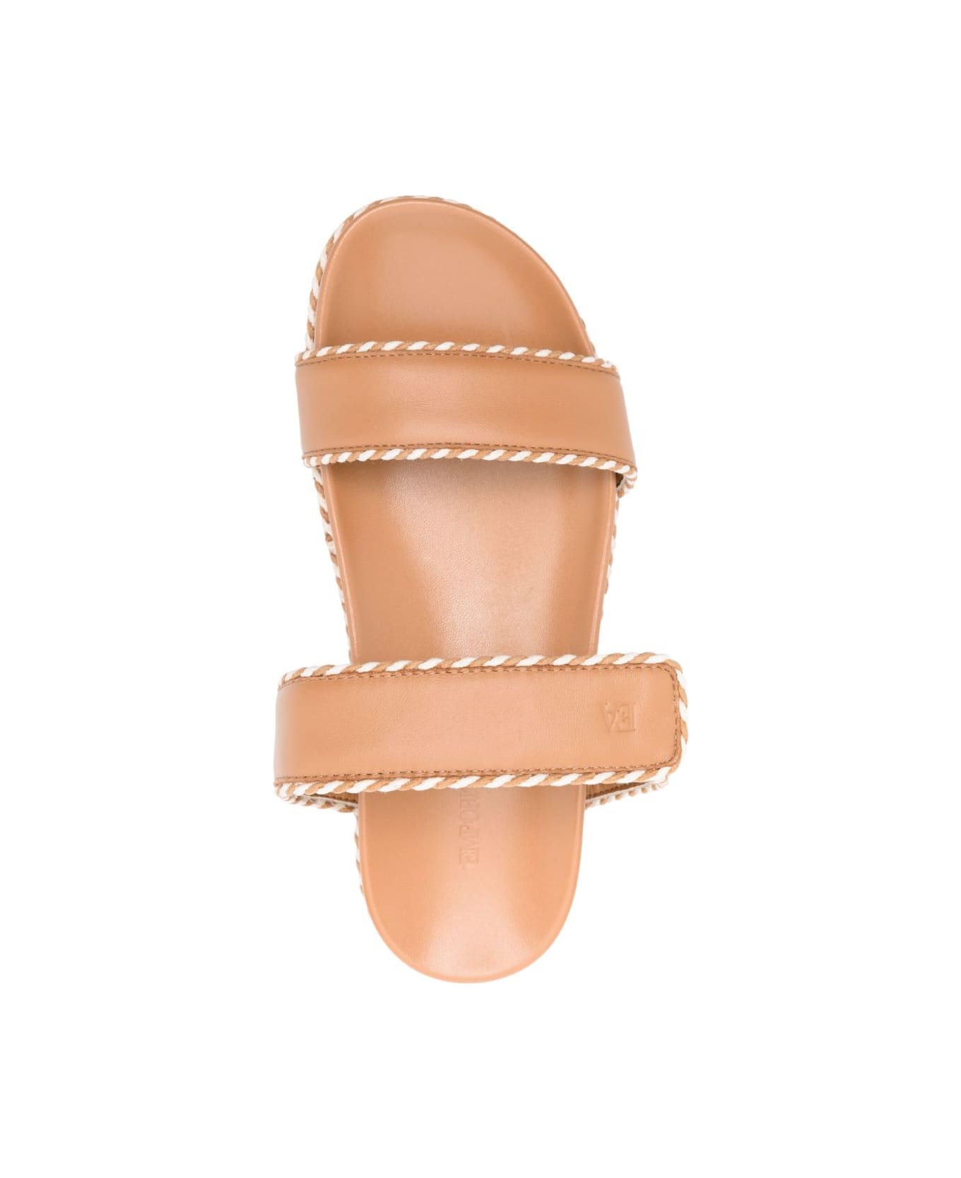 Emporio Armani Leather Sandals - Brown