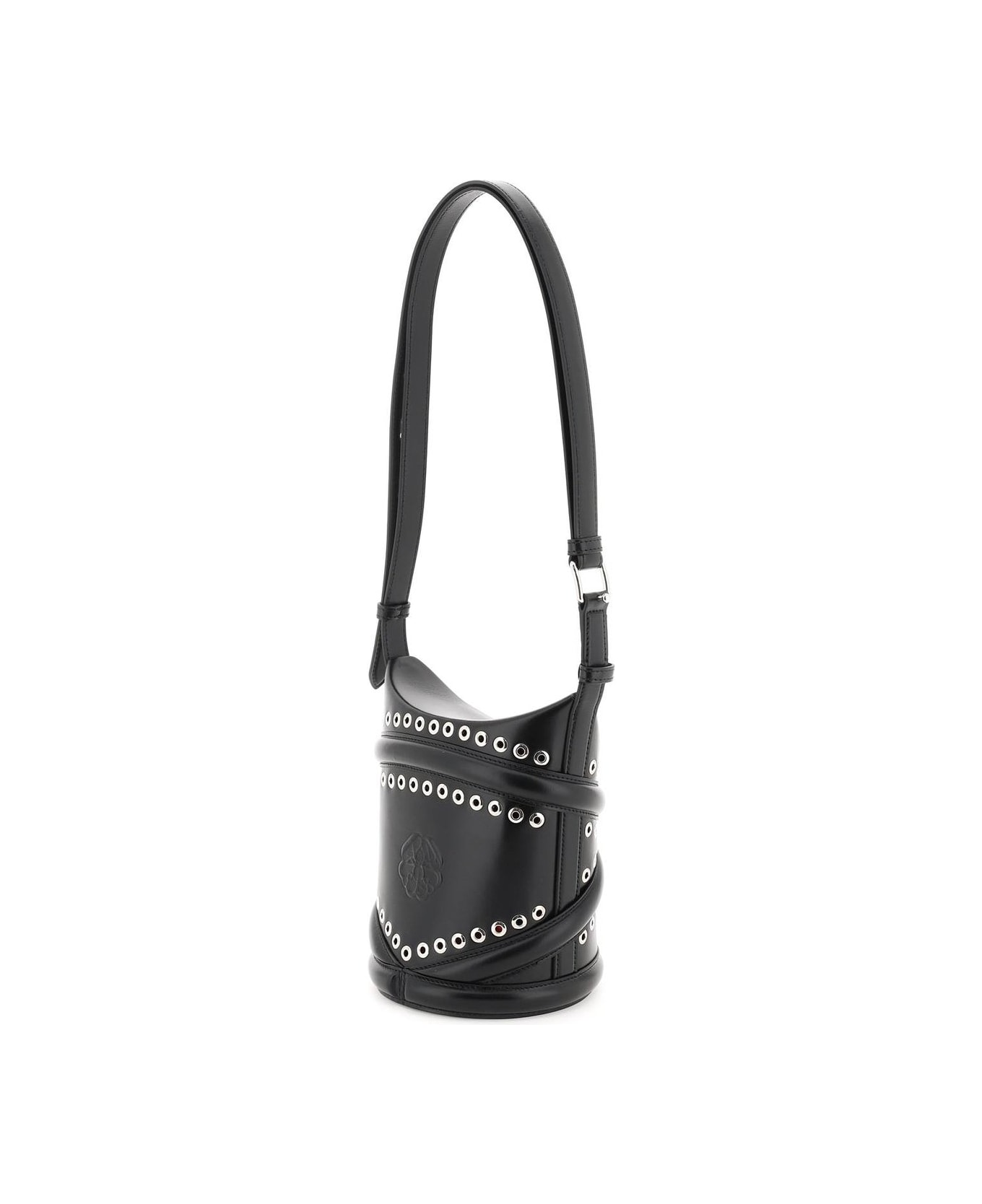 Alexander McQueen The Curve Small Bucket Bag - Black