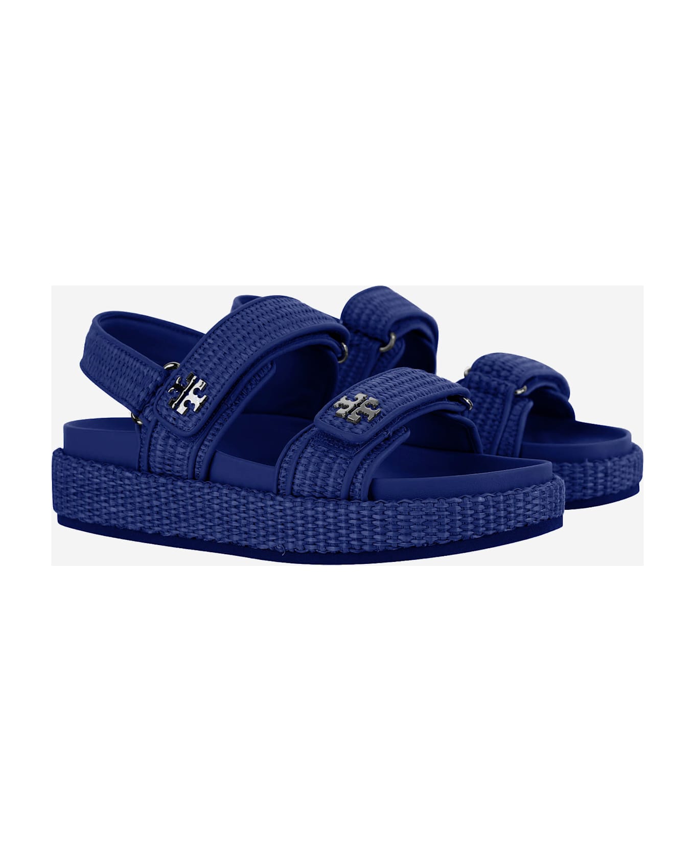 Tory Burch Kira Intrecciato Sandals - blue