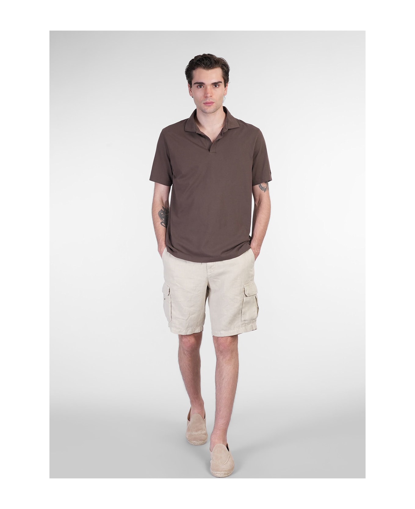 MC2 Saint Barth Brighton Polo In Brown Cotton - brown