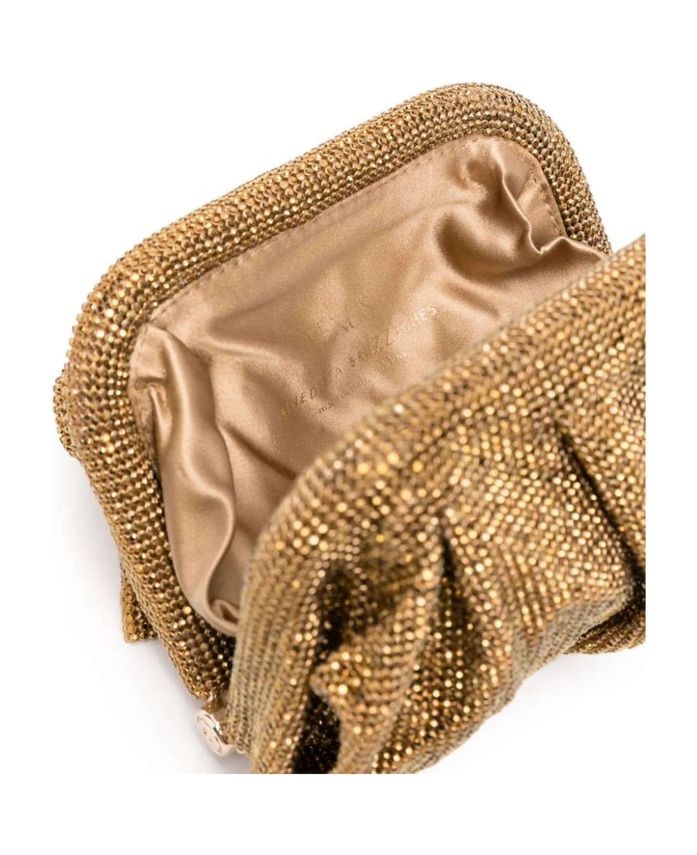 Benedetta Bruzziches Gold-tone Venus Petite Crystal Clutch Bag - Golden
