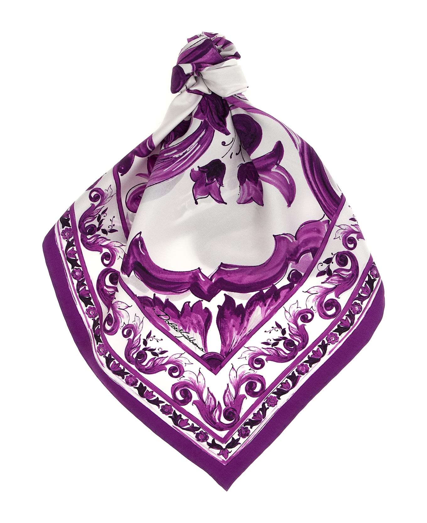 Dolce 
Gabbana 
maiolica
 Print Scarf - Purple