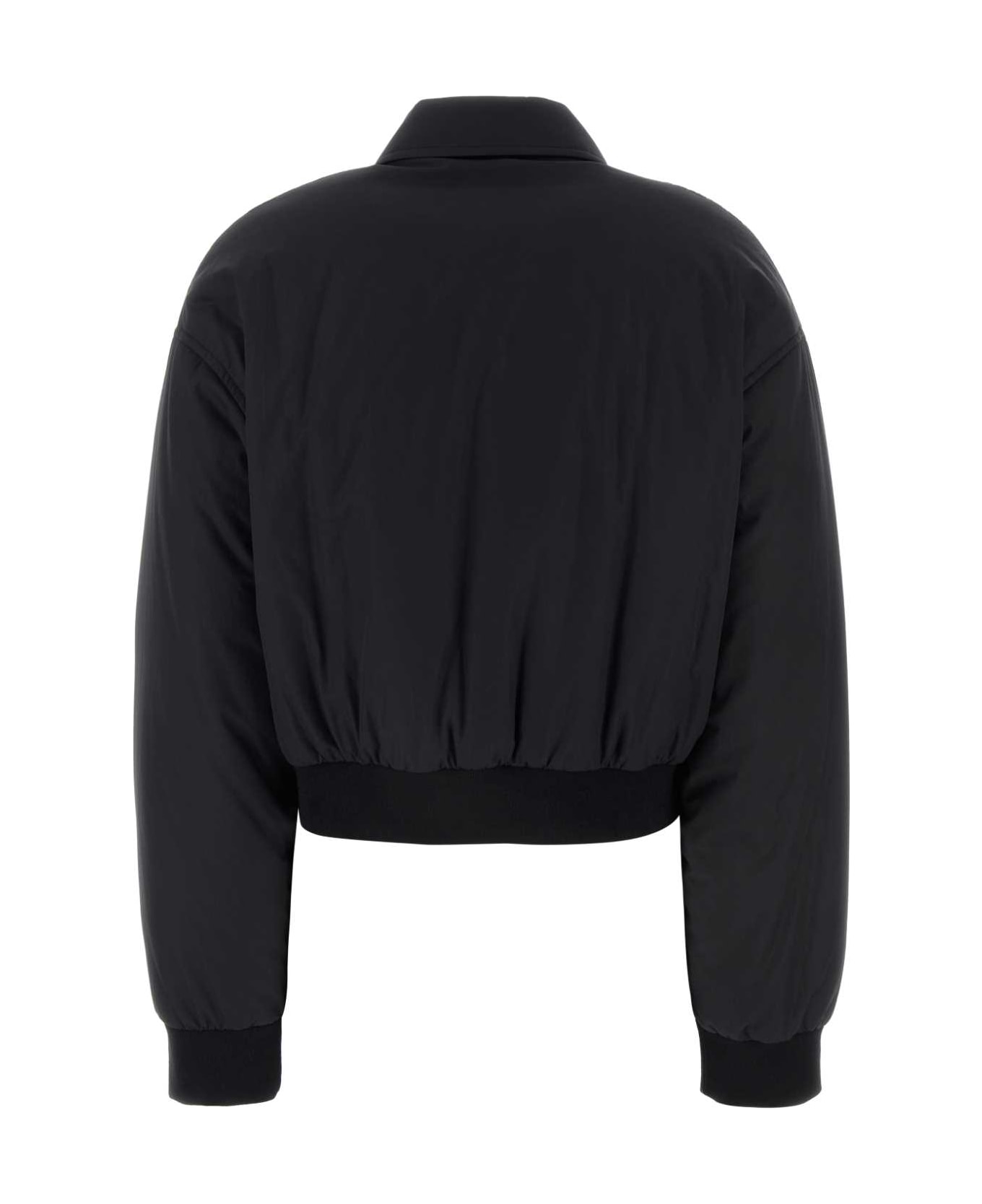 Miu Miu Black Cotton Down Jacket - NERO