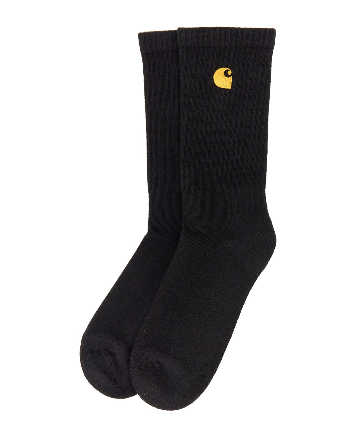 Carhartt Socks With Logo Embroidery - Black 靴下