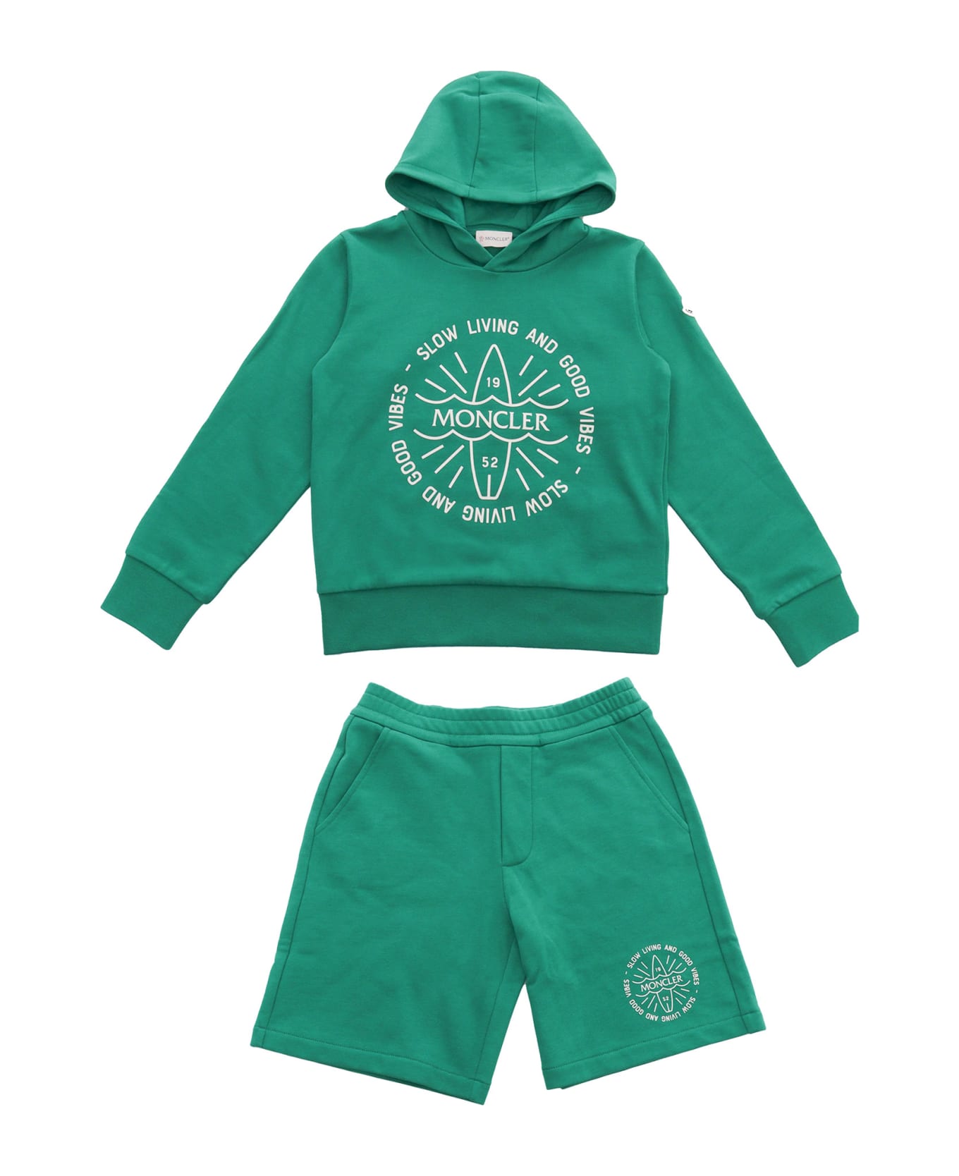 Moncler Green Sports Suit - GREEN ジャンプスーツ