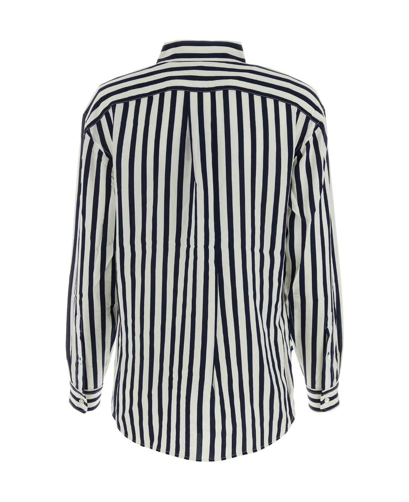 Polo Ralph Lauren Printed Crepe Shirt - 1457NAVYWHITESTRIPE