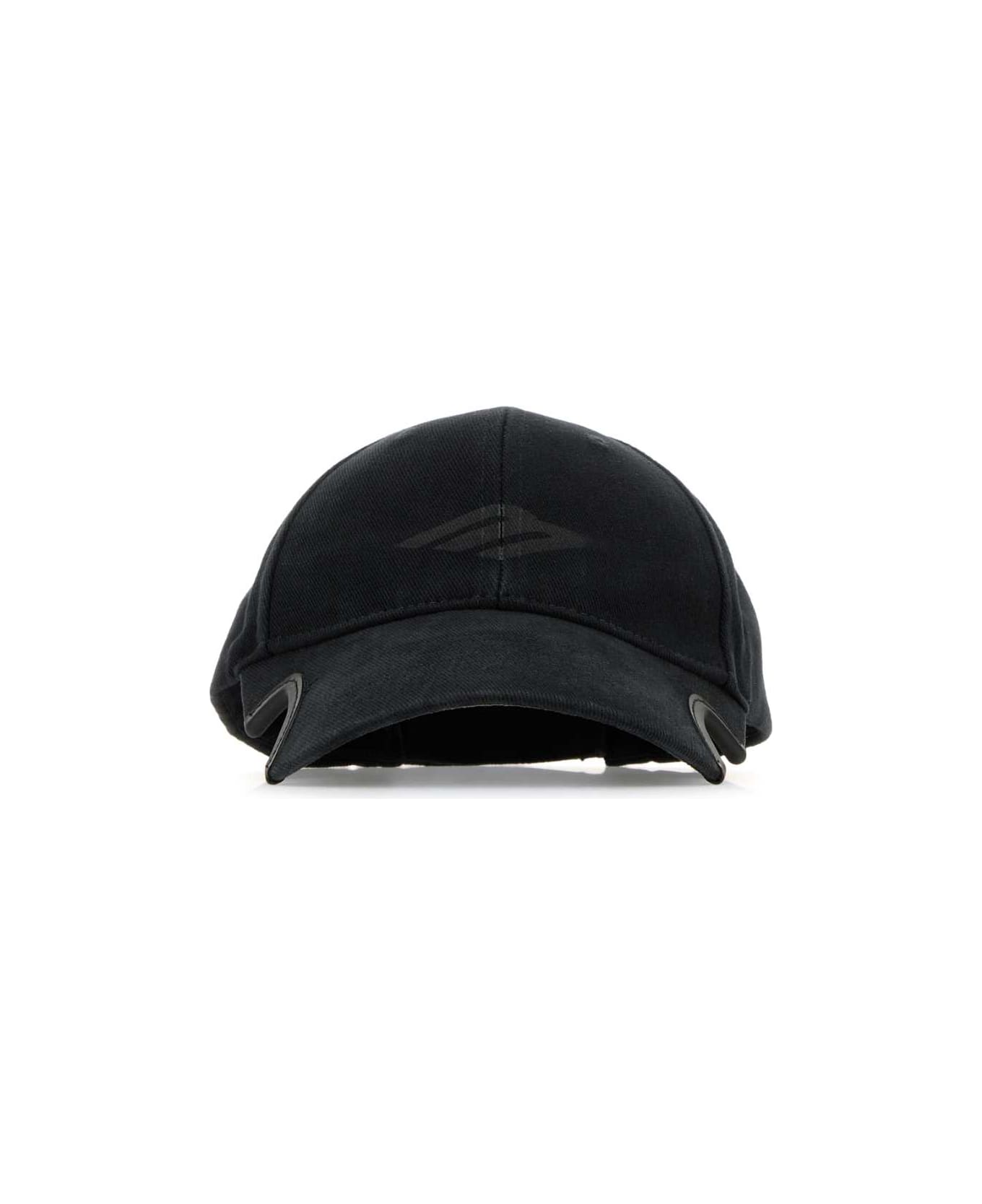 Balenciaga Black Drill 3b Stencil Baseball Cap - Black