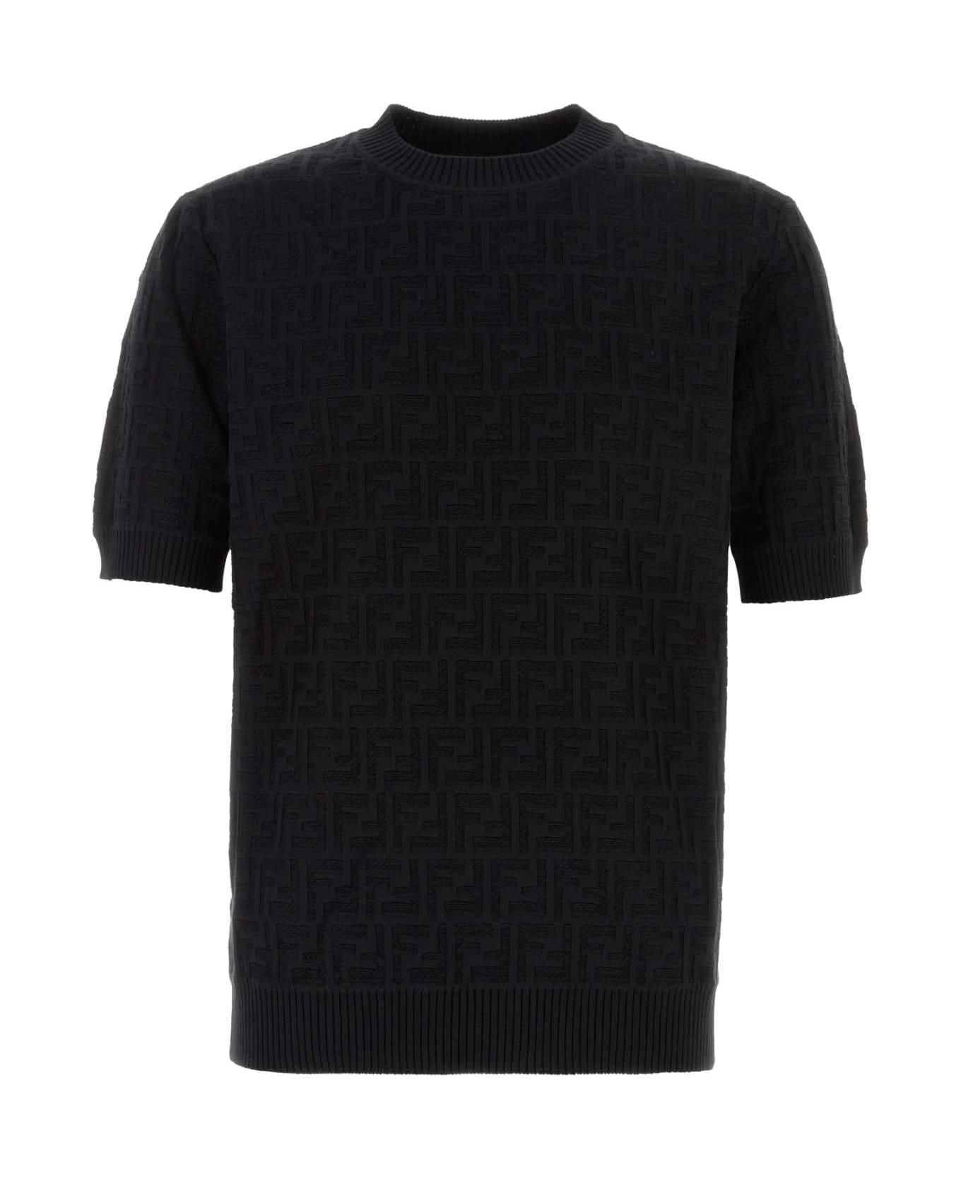 Fendi Black Cotton Sweater - Black ニットウェア