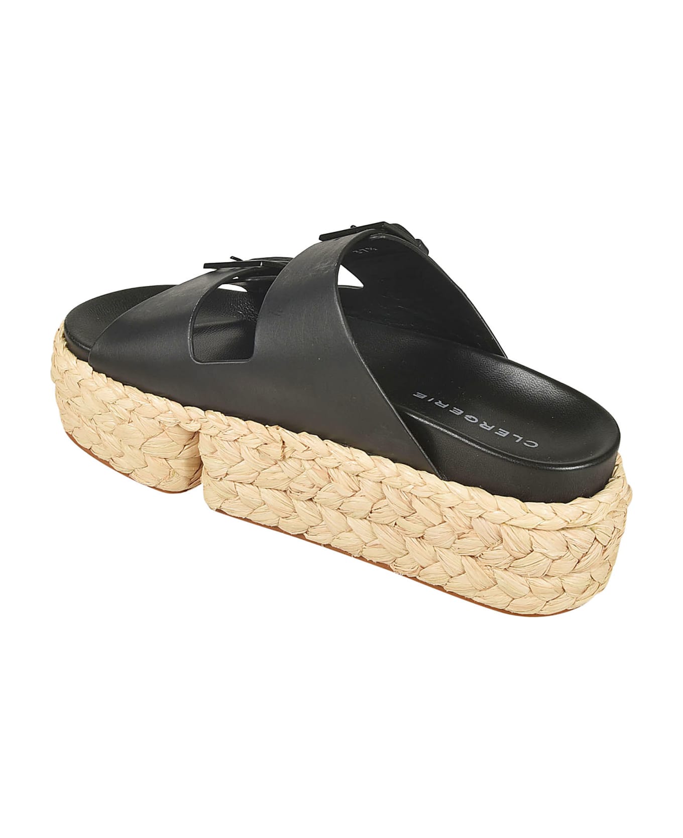 Clergerie Qiana Wedge Sandals - Black サンダル