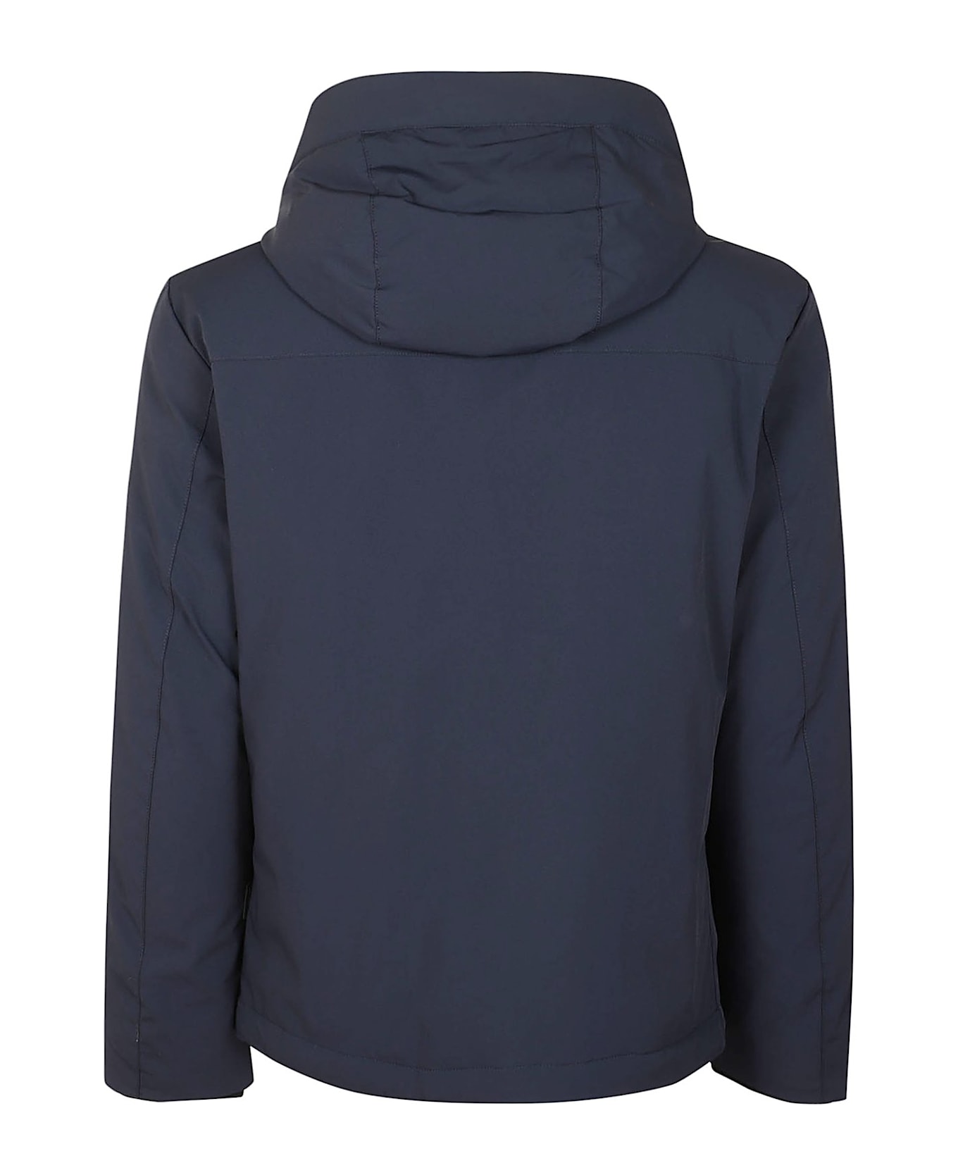 Woolrich Padded Detachable Hooded Jacket - Melton Blue