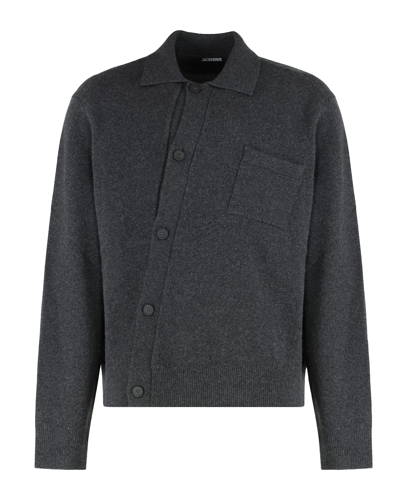 Jacquemus Cardigan In Wool And Cashmere - grey
