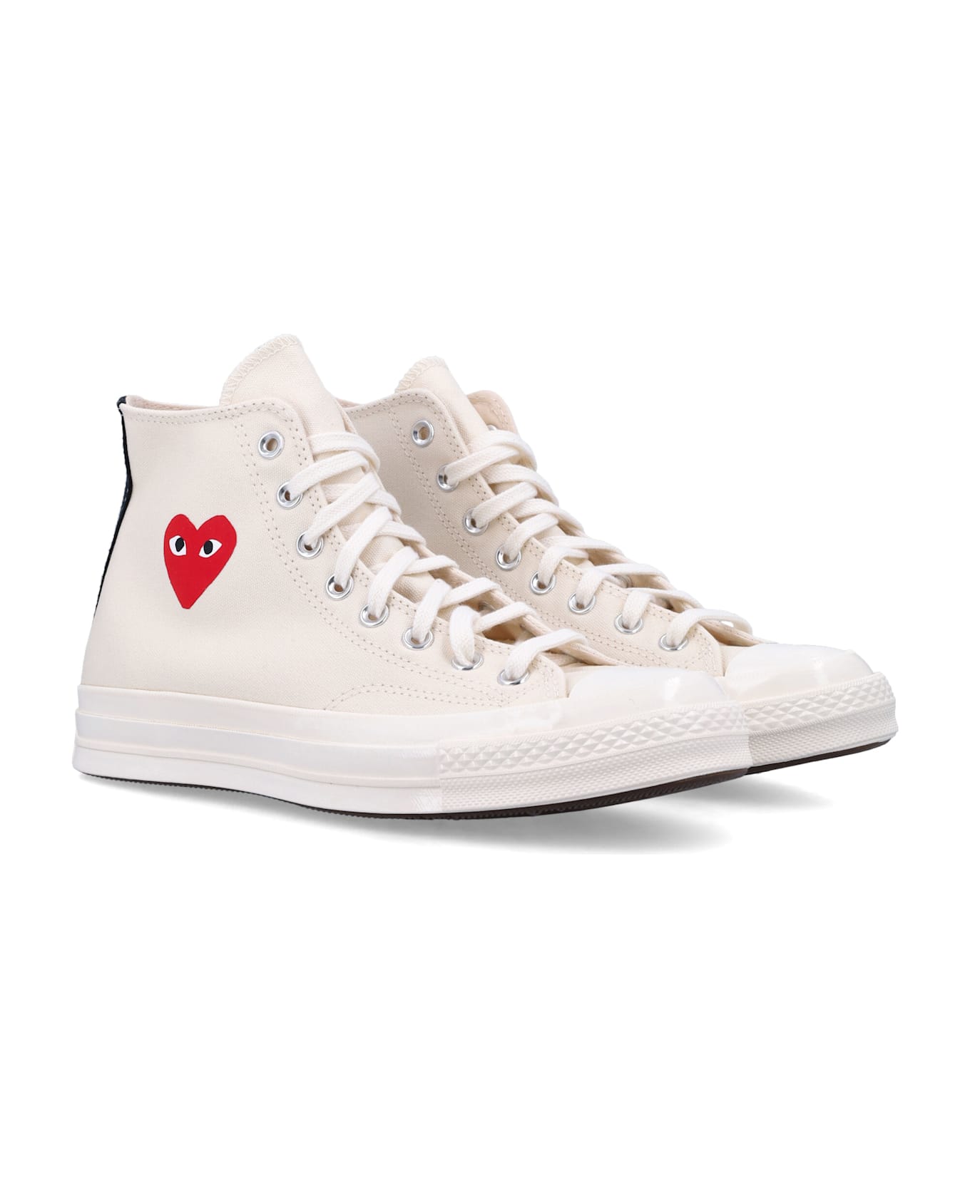 Comme des Garçons Small Heart Hi Top - WHITE