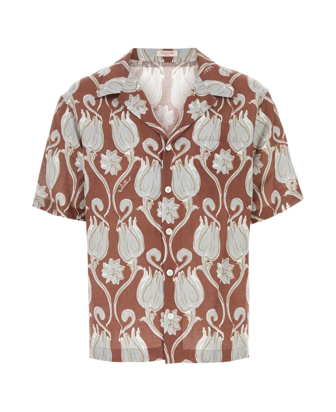 Valentino Garavani Printed Linen Shirt - STTULIPSJAIPURPERLA