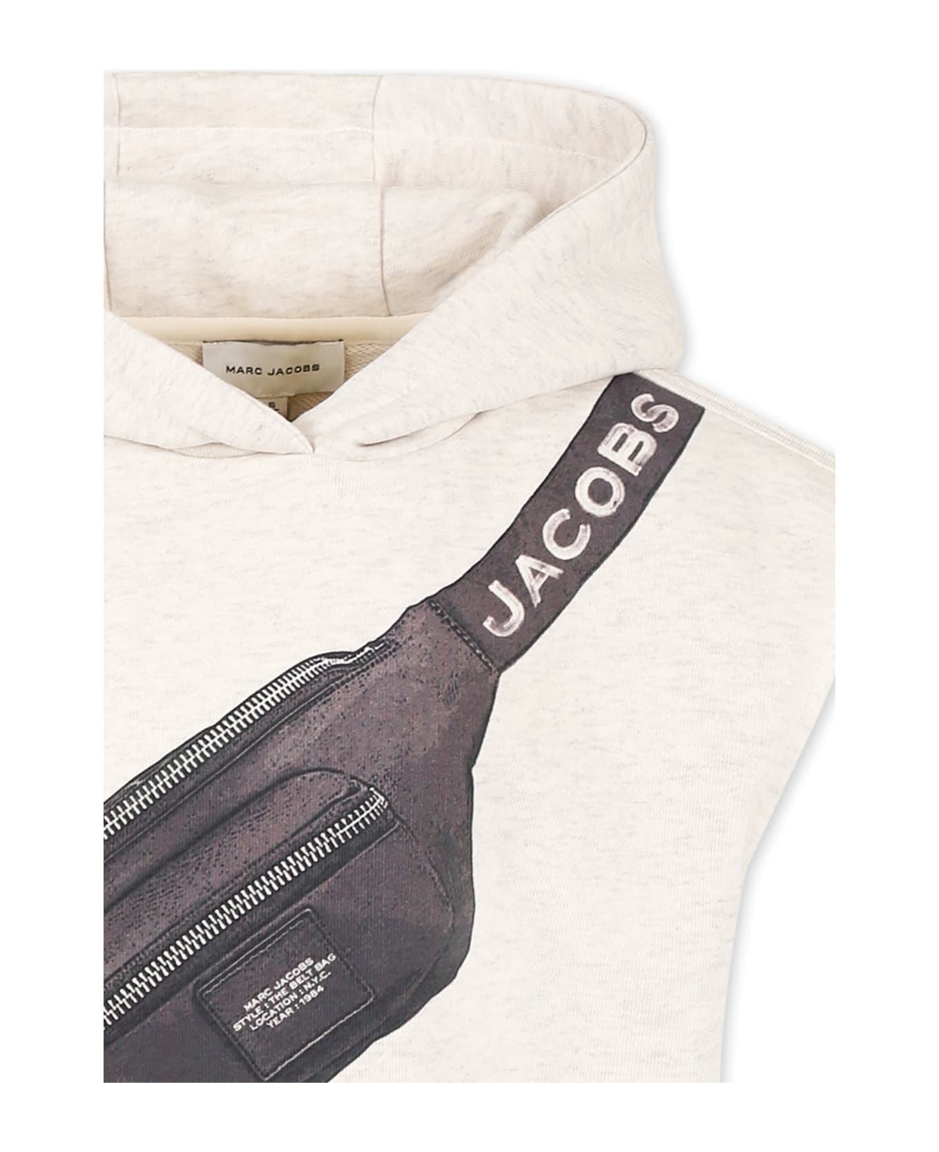 Marc Jacobs Beige Sweatshirt For Boy With Pouch Print - Beige