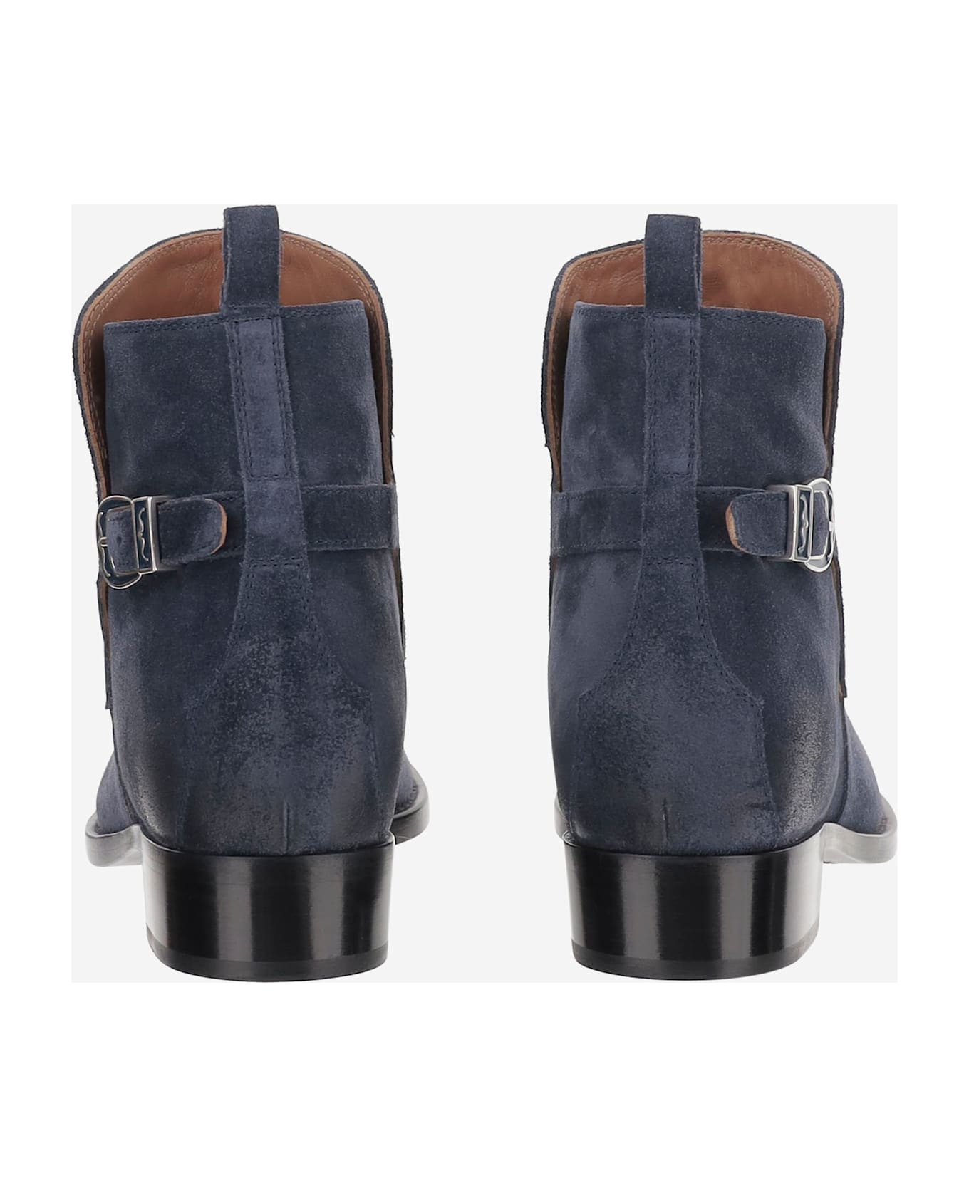 Sartore Suede Ankle Boots - Blue