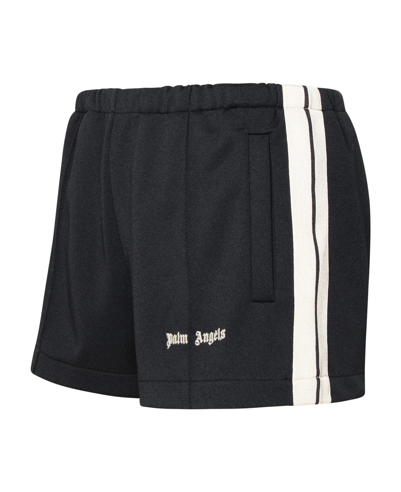 Palm Angels Black Polyester Sporty Shorts - Black off ショートパンツ