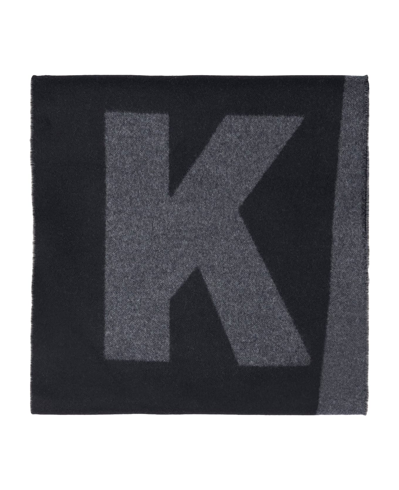 Kiton Scarf Wool - BLACK