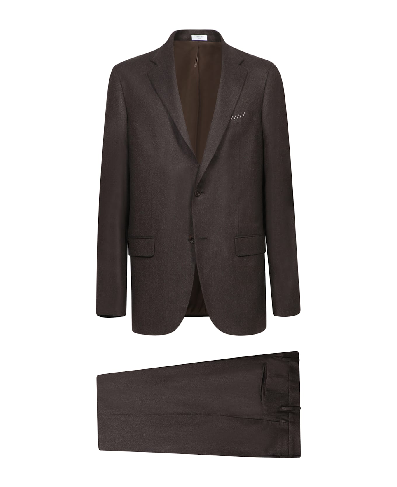 Boglioli Brown Flannel Suit - Brown