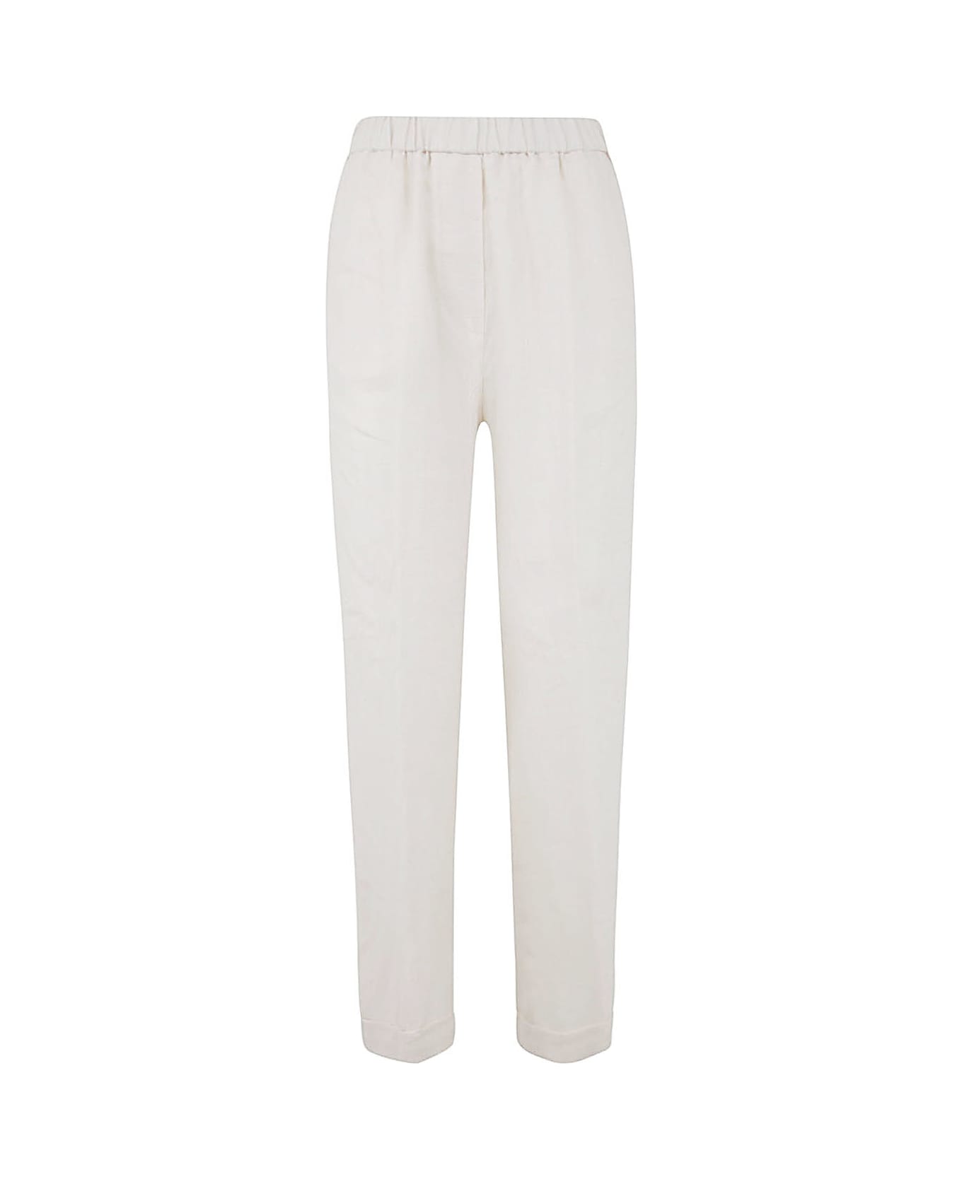 Peserico Elastic Regular Trousers - Natural White