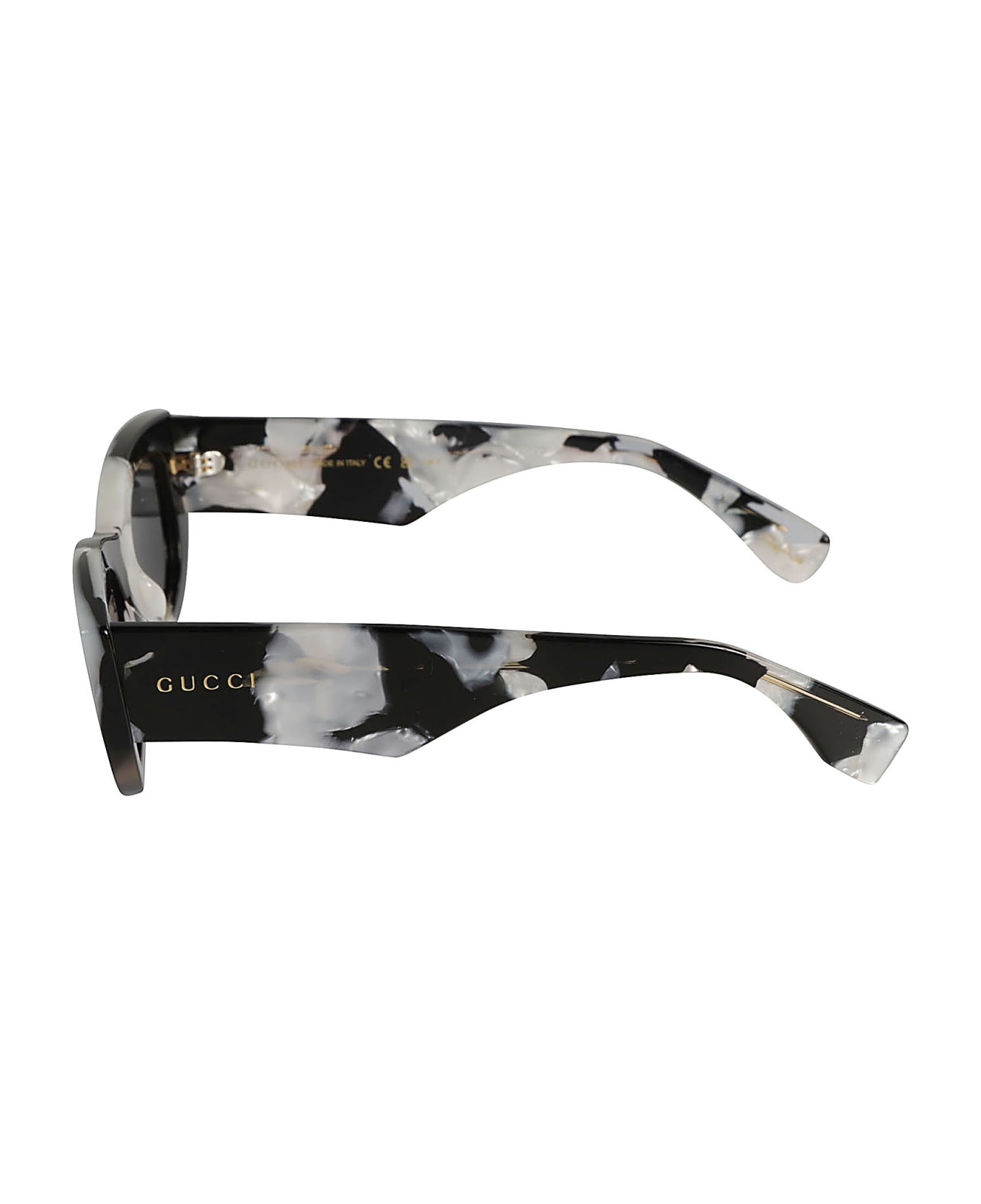 Gucci Eyewear Oval Thick Sunglasses - black
