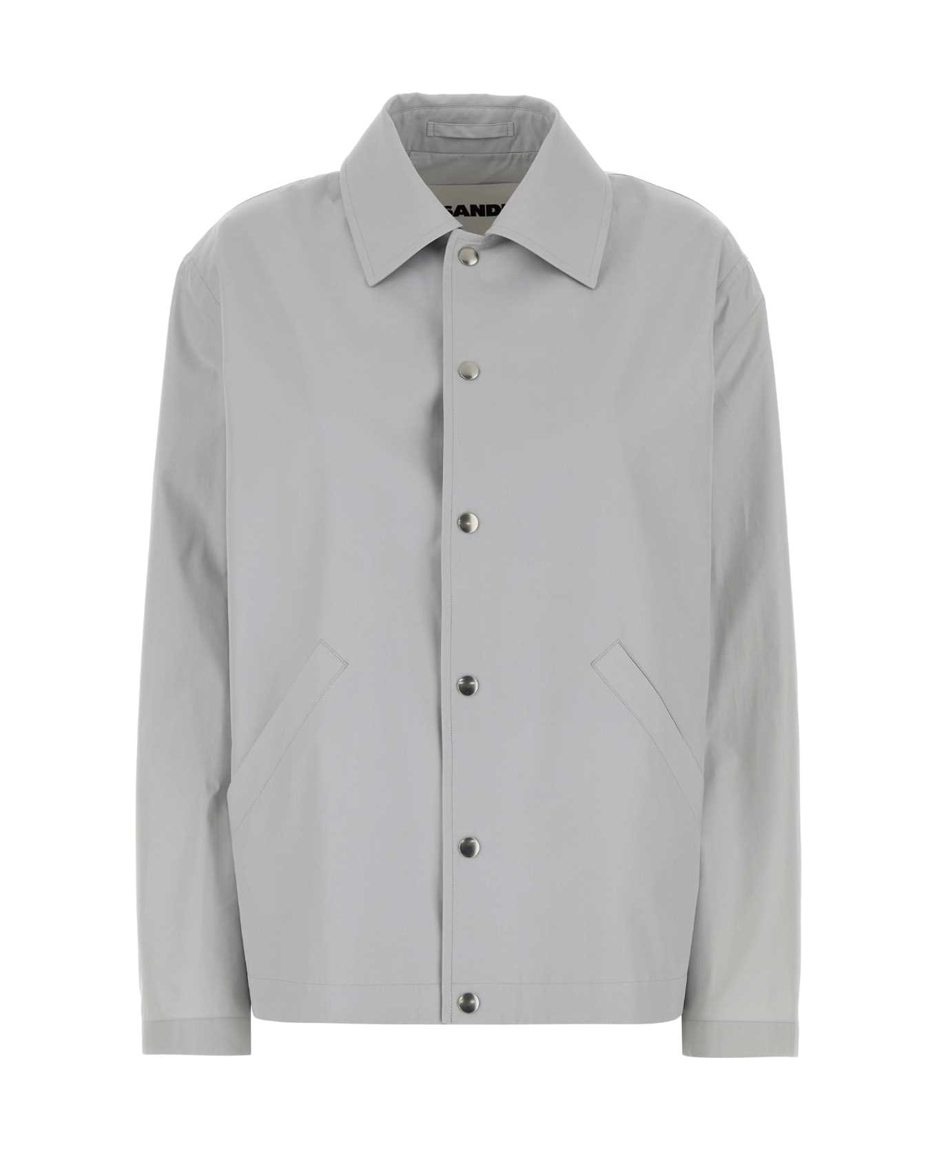 Jil Sander Light Grey Taffeta Jacket - PALE GREY