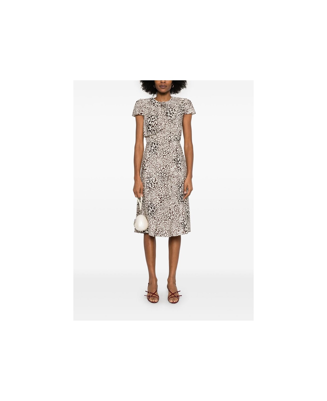 Alessandra Rich Dress - NEUTRALS/BROWN