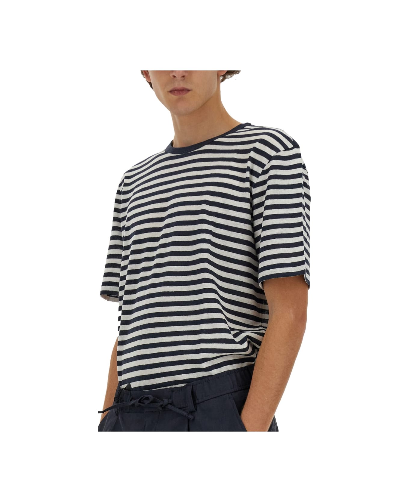 Hugo Boss Striped T-shirt - BLUE シャツ
