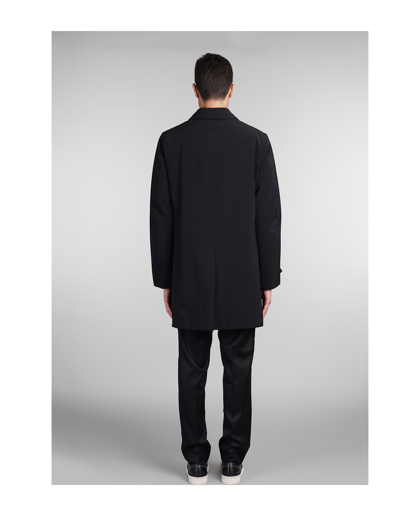 Aspesi Perfetto Coat In Black Polyester - Black