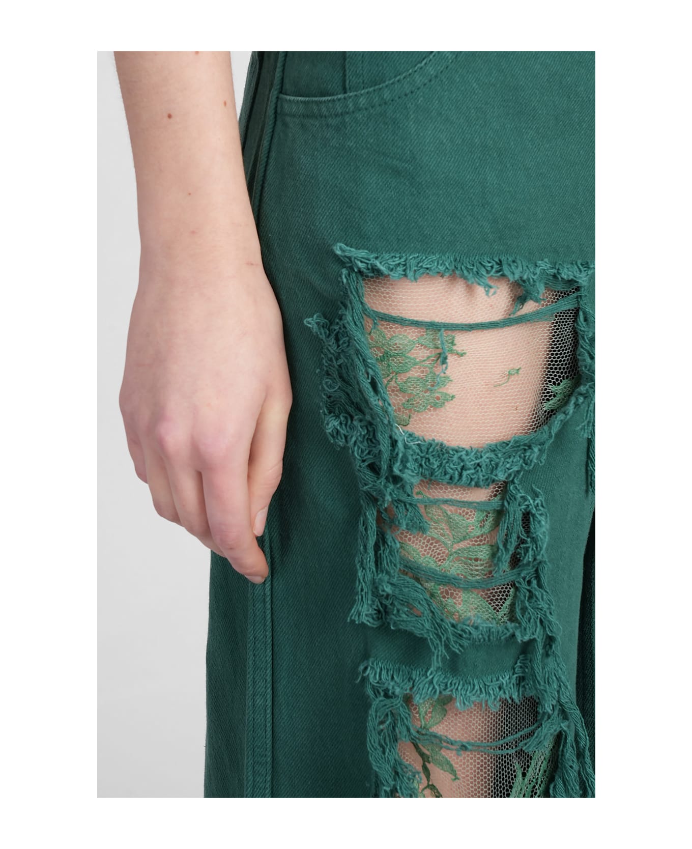 Christopher Esber Jeans In Green Cotton - green
