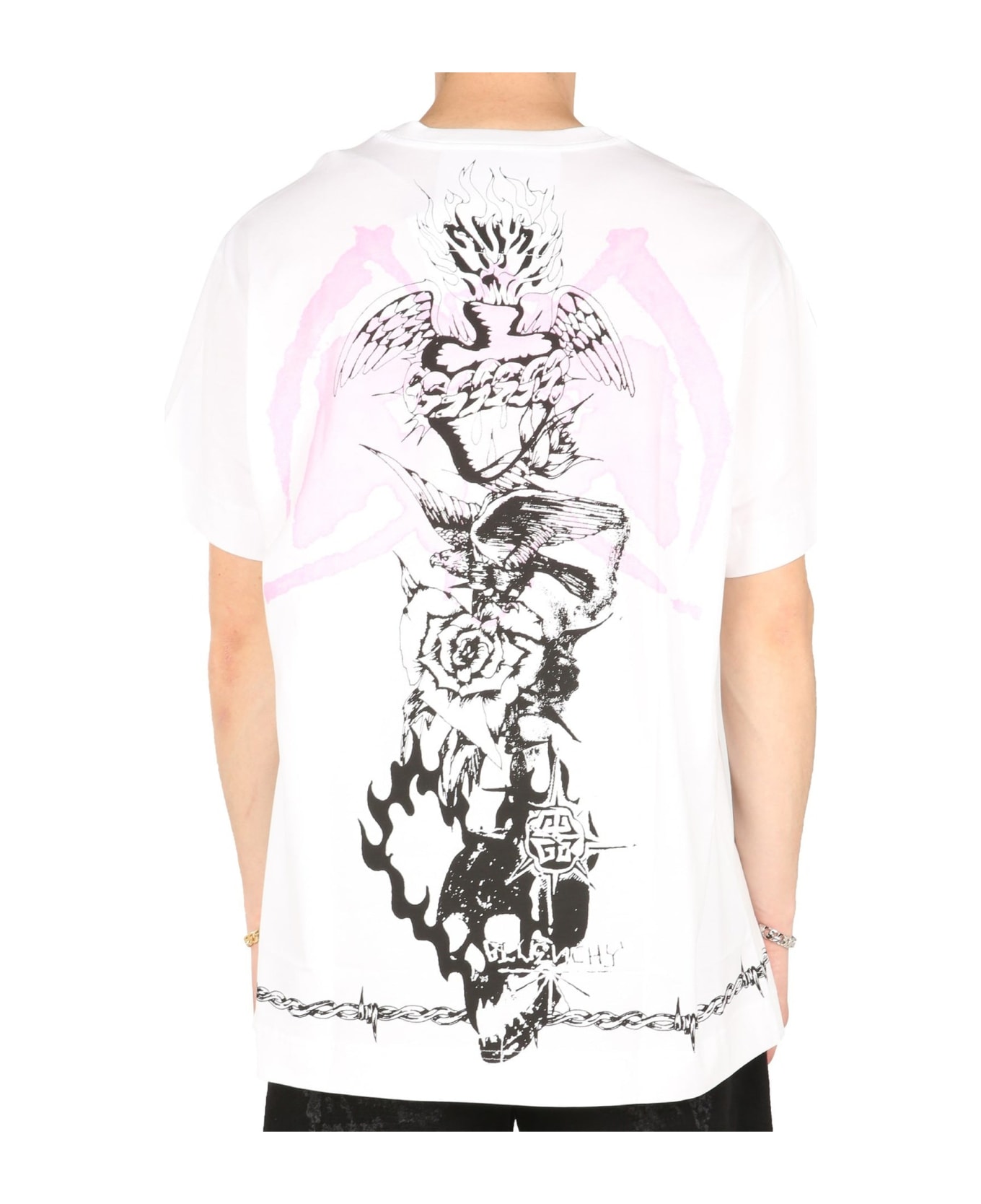 Givenchy Printed Cotton T-shirt - White シャツ