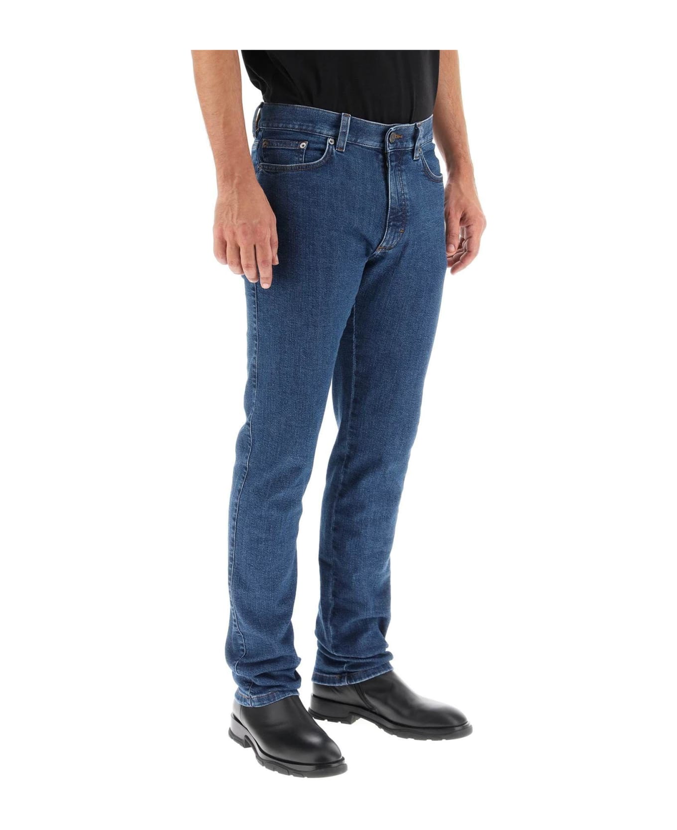 Zegna Stone-washed Organic Cotton Denim Jeans