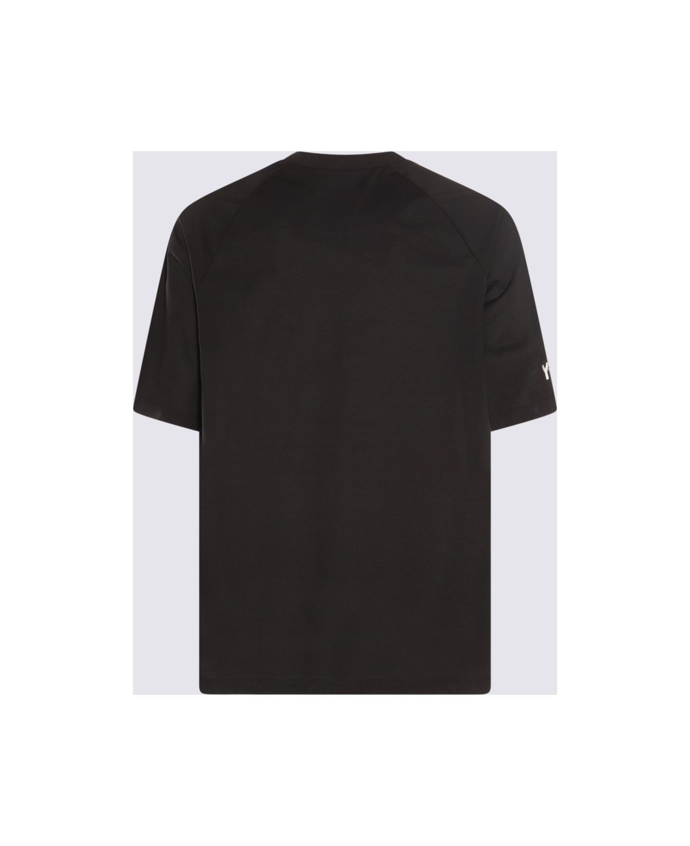 Y-3 Black And Grey Cotton T-shirt - Black Tシャツ