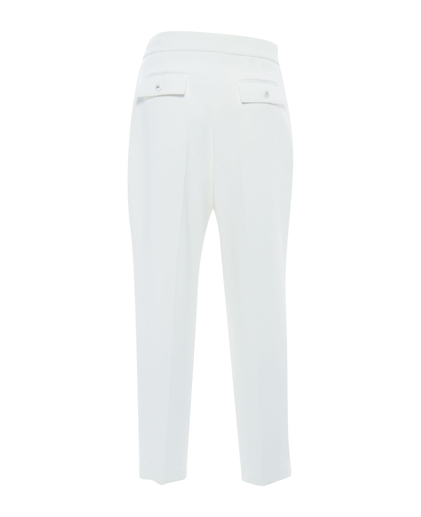 Elisabetta Franchi White Trousers - Avorio