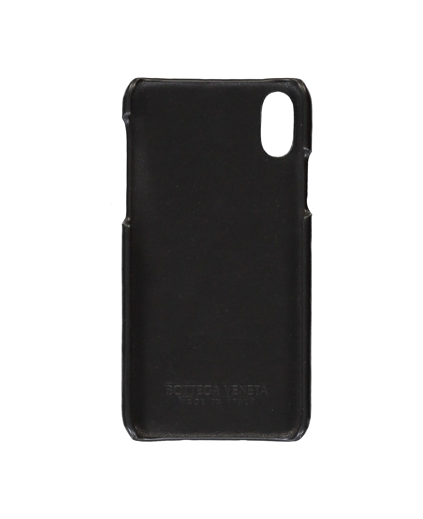 Bottega Veneta Leather Detail Iphone Xs Case - black