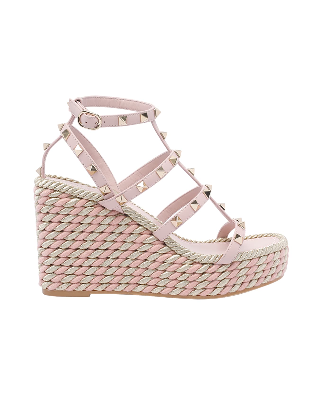 Valentino Garavani Rockstud Wedged Sandals - Pink