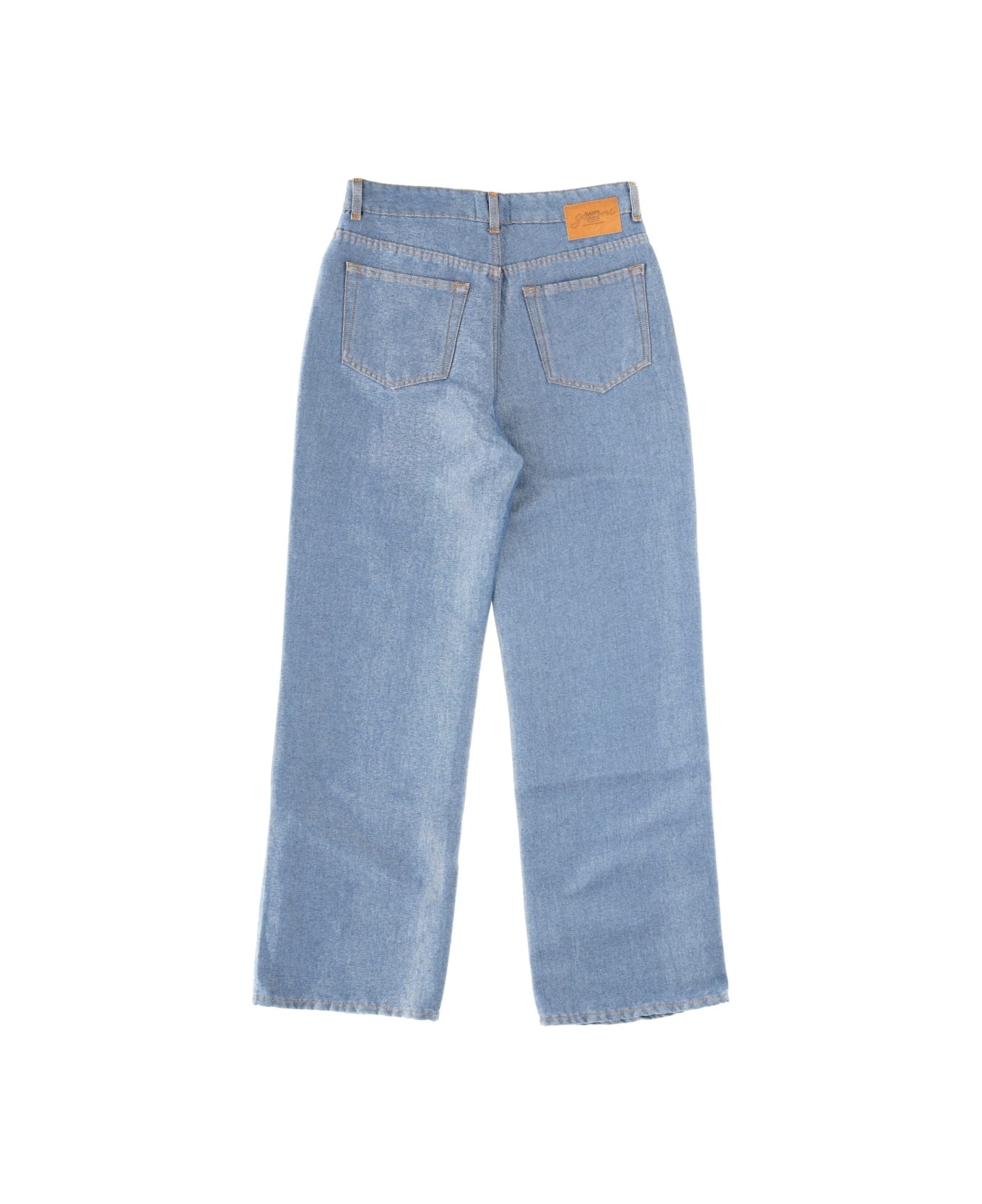 Ganni Cotton Denim Jeans - BLUE