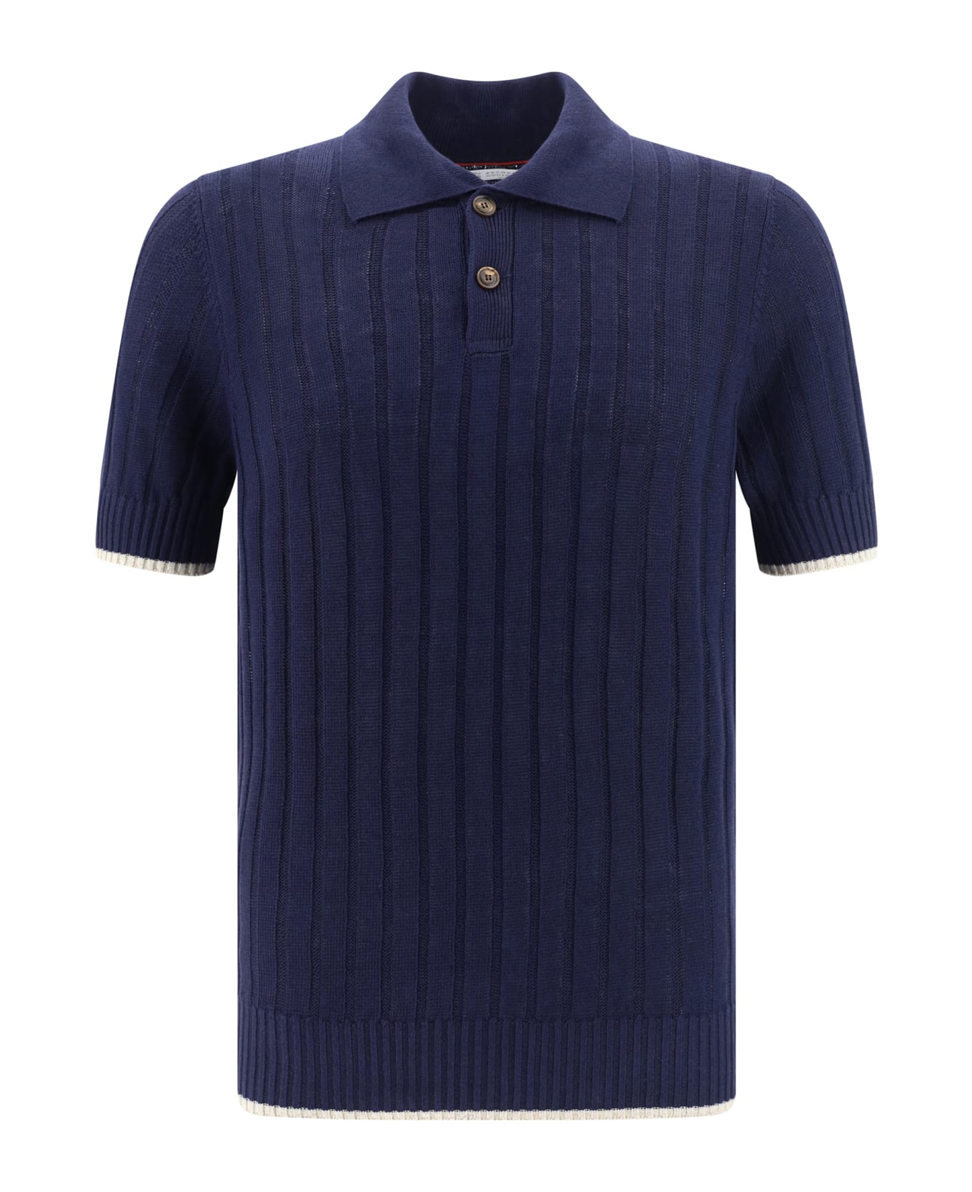 Brunello Cucinelli Polo Shirt - Navy+oyster ポロシャツ
