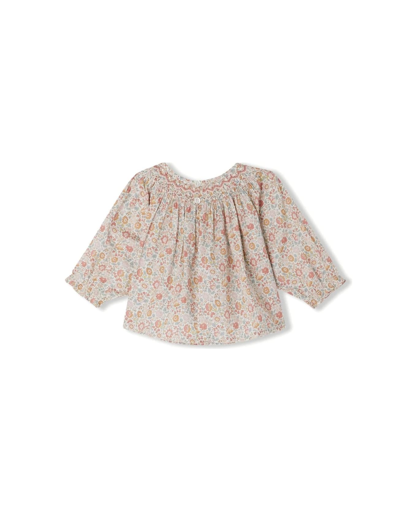 Bonpoint Griotte Blouse In Orange Blossom Liberty Fabric - MultiColour