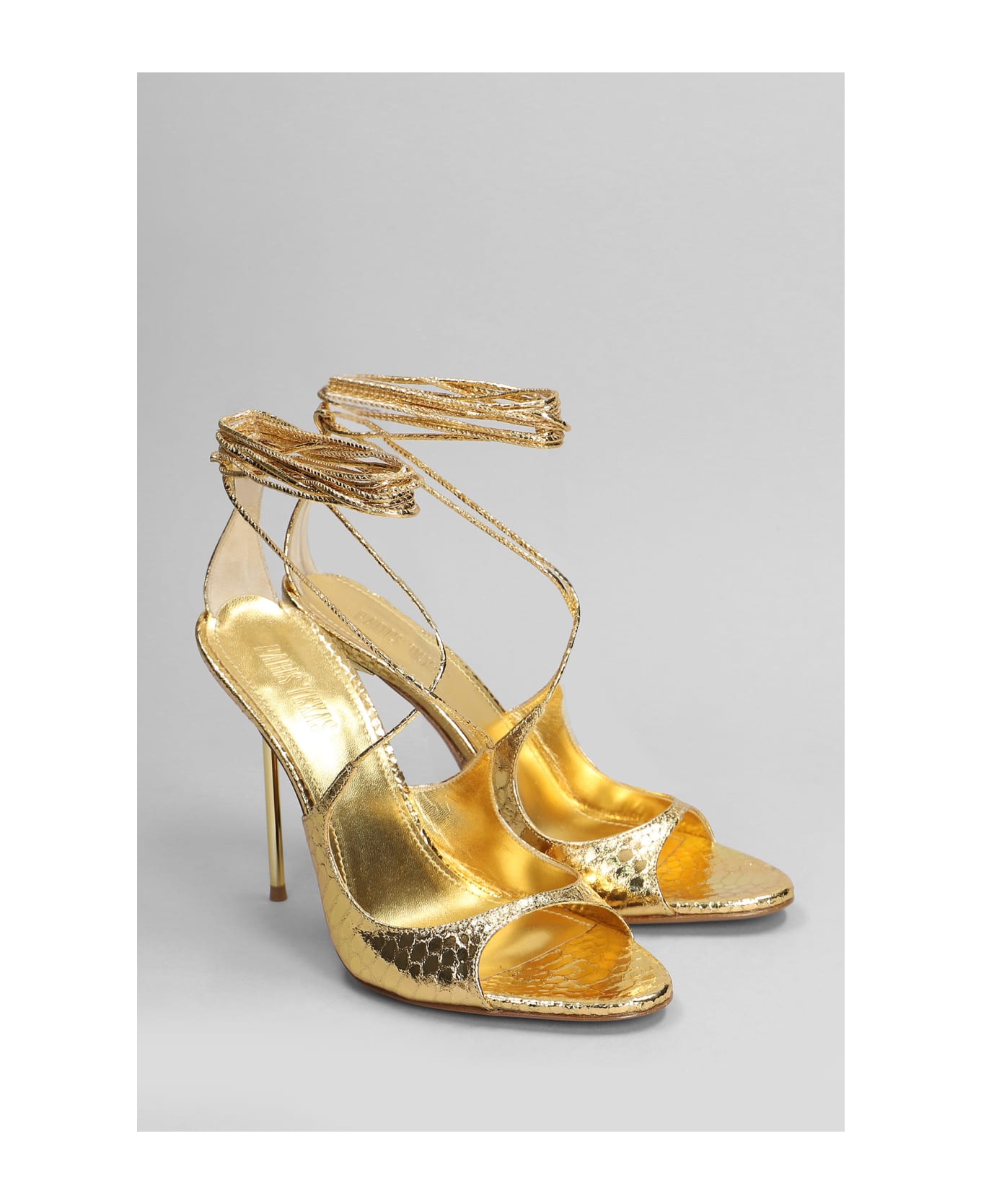 Paris Texas Loulou Sandals In Gold Leather - gold
