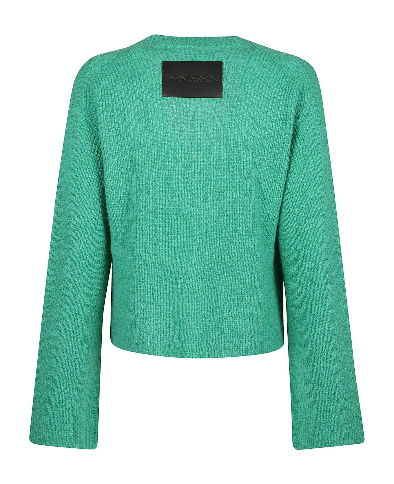 J.W. Anderson V-neck Long-sleeved Cardigan - Jade