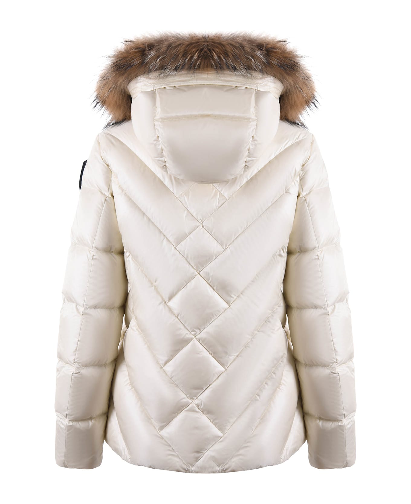 Blauer Satin Nylon Down Jacket - Bianco latte