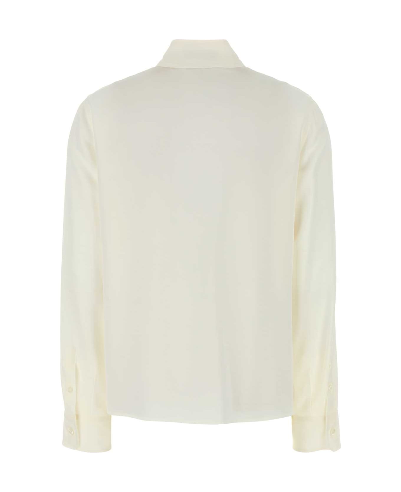 Prada White Silk Shirt - AVORIO