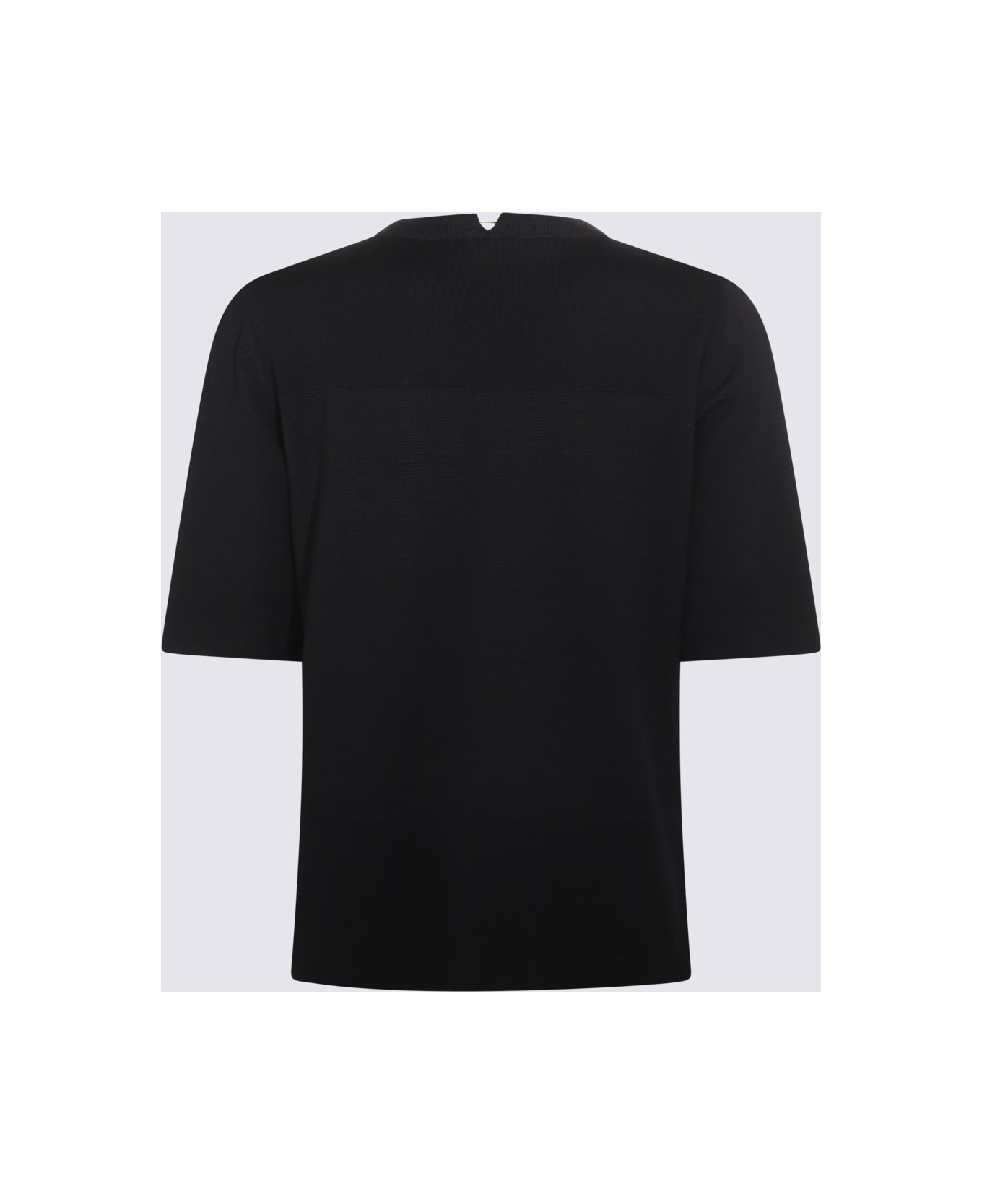 Jil Sander Black Cotton Polo Sweater - Black