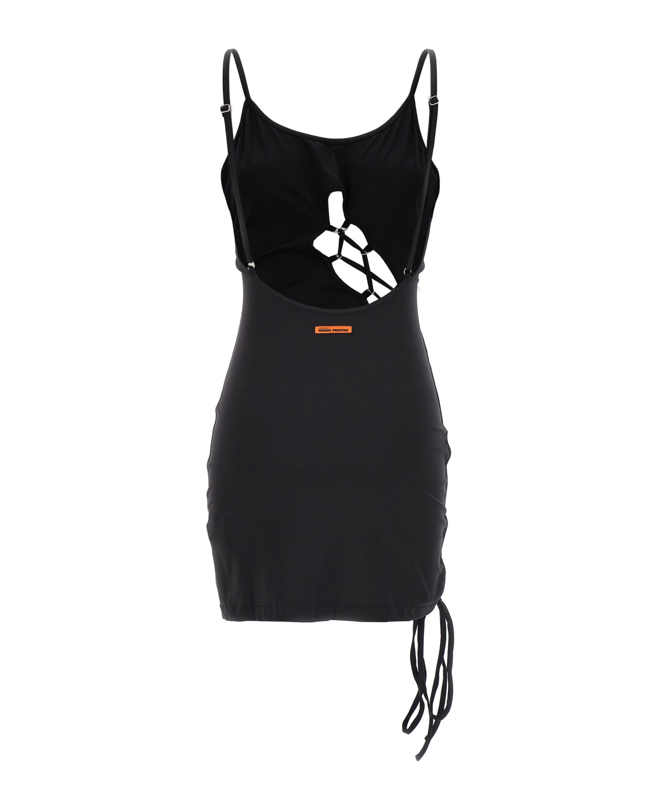 HERON PRESTON 'lace-up' Dress - Black   ワンピース＆ドレス