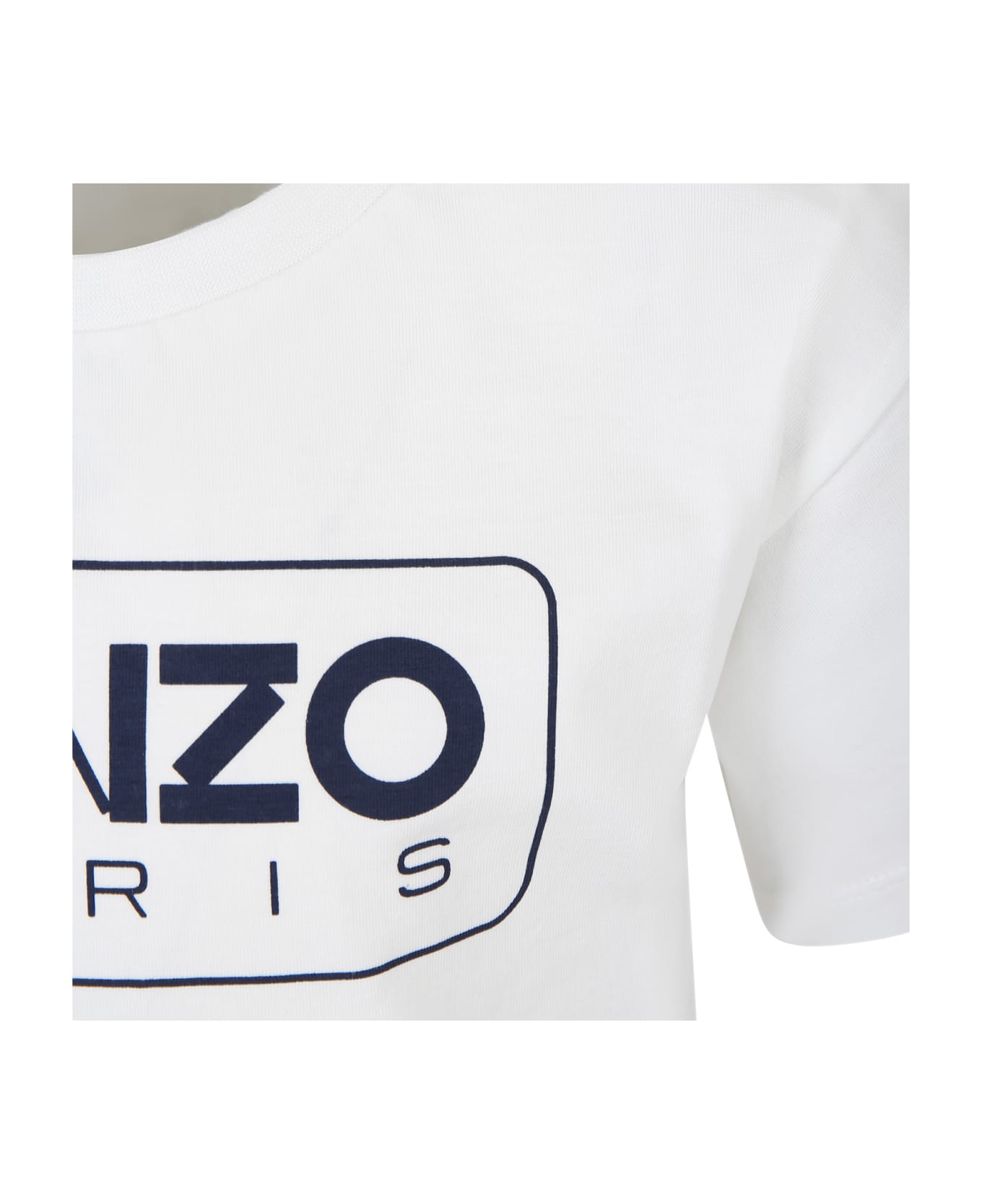 Kenzo Kids Ivory T-shirt For Kids With Logo - Avorio