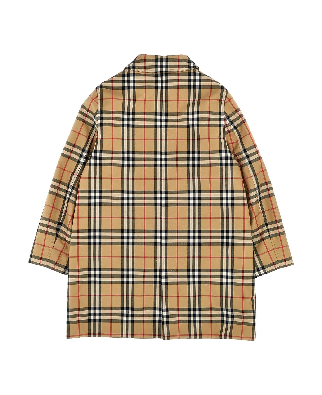 Burberry House-check Reversible Long-sleeved Coat - NEUTRALS