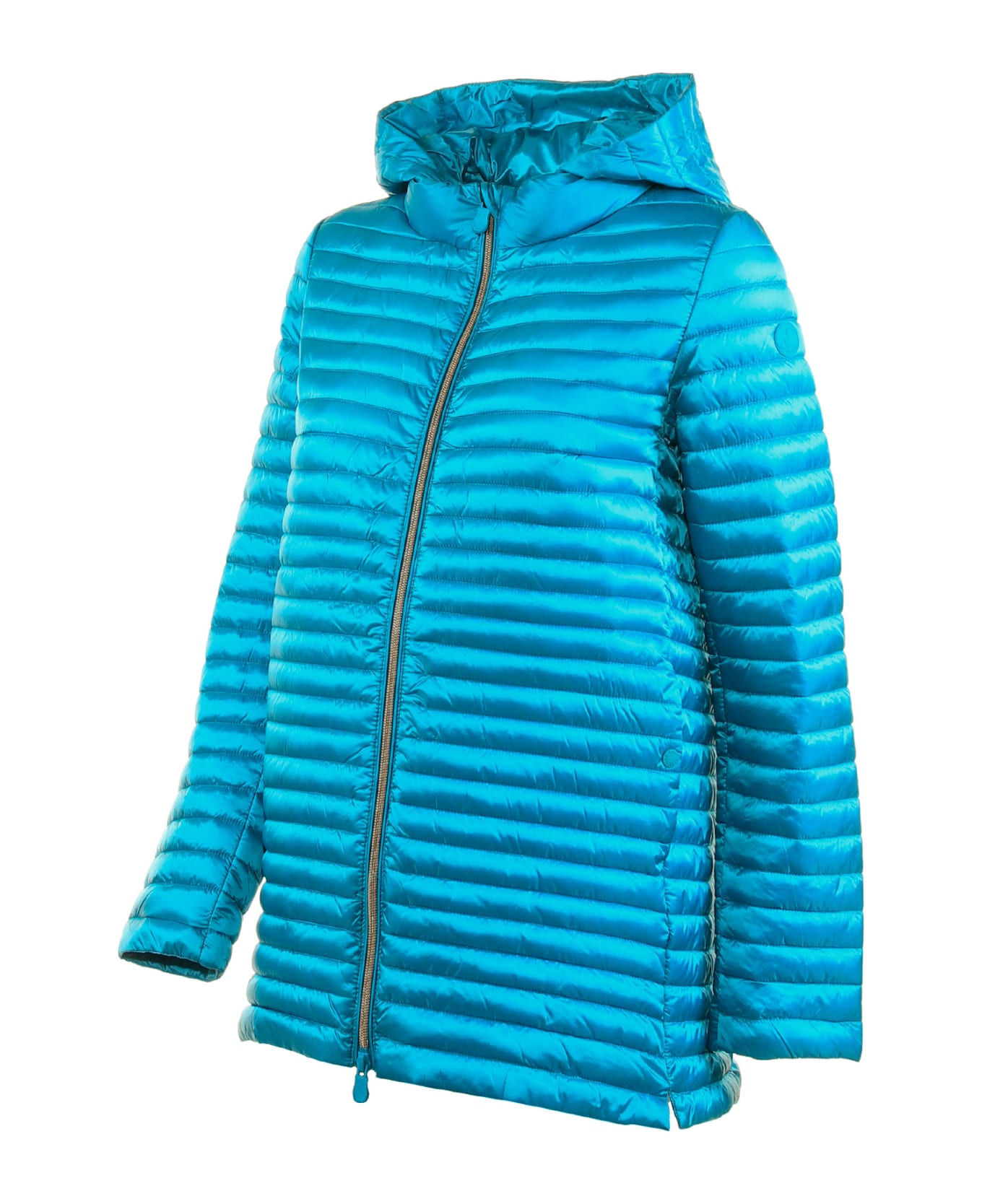 Save the Duck Quilted Down Jacket With Detachable Hood - CELESTE