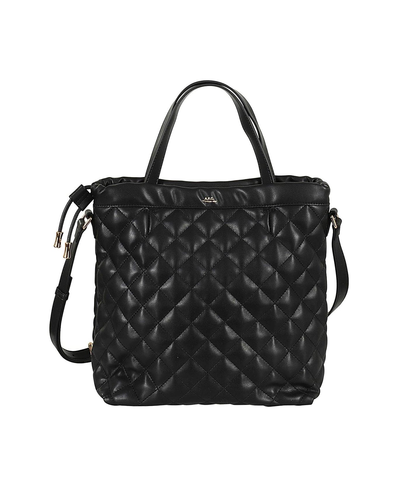 A.P.C. Ninon Quilted Shopping Bag - LZZ BLACK