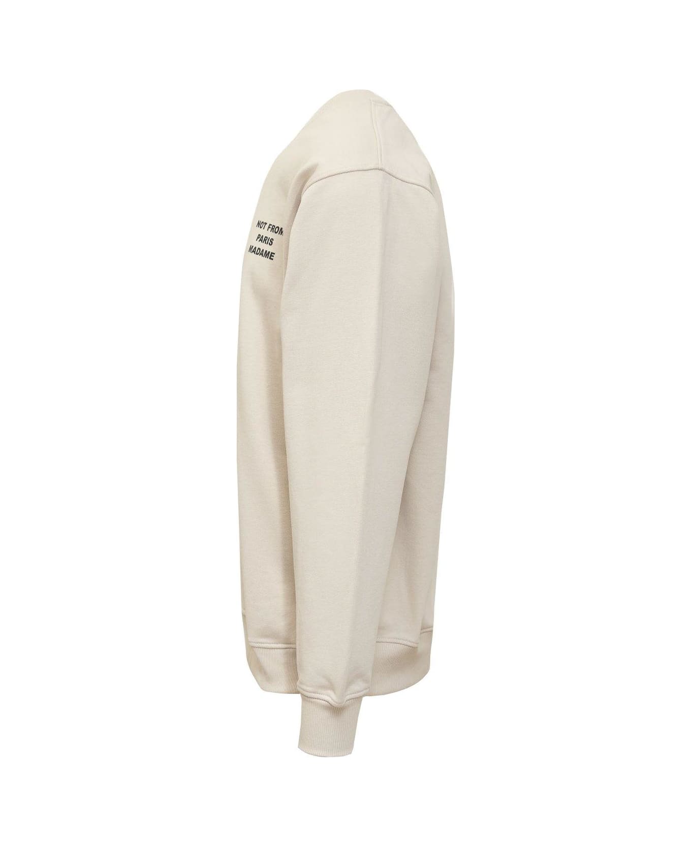Drôle de Monsieur Logo-printed Crewneck Sweatshirt - NEUTRALS
