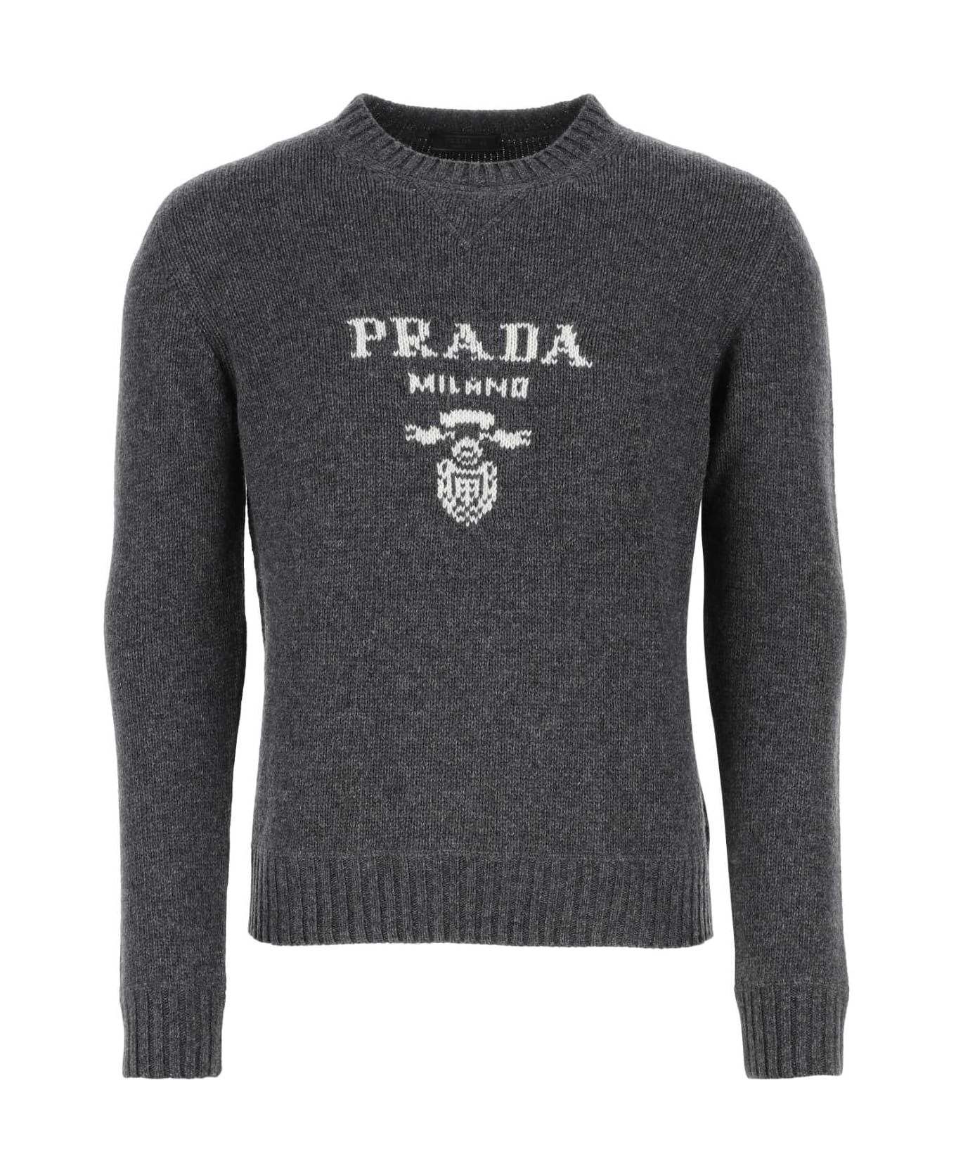 Prada Dark Grey Wool Blend Sweater - ARDESIA